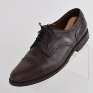 Allen Edmonds Townley Brown Leather Cap Toe Derby